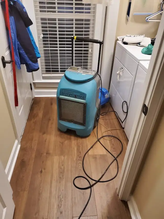 Commercial dehumidifier deployed for Flood Damage Cleanup in Belvidere
